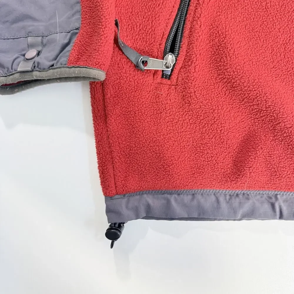 The North Face Denali Fleece Jacket Mens XL Red Gray Full Zip Vintage Outerwear